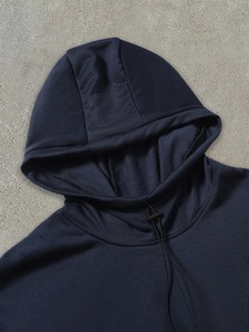 Sudadera con capucha para hombre, estilo oversized, hombros caídos, algodón grueso, forro polar, estampado desgastado, bordado, estilo streetwear, sudadera de moda. - Product Image 2
