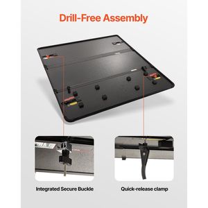 Cubierta de Caja de Camioneta Tri-Plegable Compatible con Ford F-150 Lightning Styleside 5.5 (65.4') 2015-2024, Ajuste 5.6 X 5.4/5 - Product Image 5