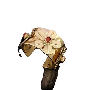 SKU6977ติดข้อมือเสื้ออัญมณีดอกไม้ชุบทองแฮนด์เมดสำหรับเป็นของขวัญงานปาร์ตี้งานแฮนด์เมด - Product Image 1