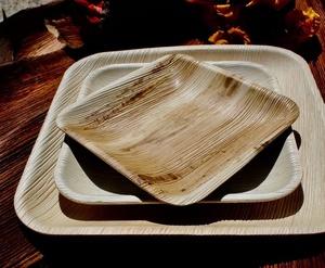 Platos de Hoja de Palma de 8 Pulgadas, Diseño Cuadrado, Ecológicos, para Eventos, Paquete de 25 Piezas, Vajilla - Product Image 1