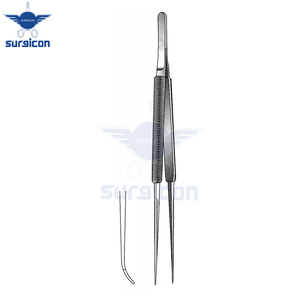 Pinzas de Sutura Microquirúrgicas Curvas de 18 cm / 7 Pulgadas con Punta Fina de 0.6 mm, Instrumento Microquirúrgico de Acero Inoxidable para Trabajo de Precisión - Product Image 3