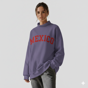 Sweat-shirt à col montant pour femme, pull d'hiver, coupe ample, décontracté, en polaire, anti-rides, respirant, séchage rapide, personnalisable - Product Image 1