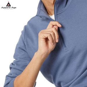 Sweat-shirts à demi-zip personnalisés de haute qualité, prix de gros, best-sellers, basiques, écologiques, pour hommes - Product Image 6