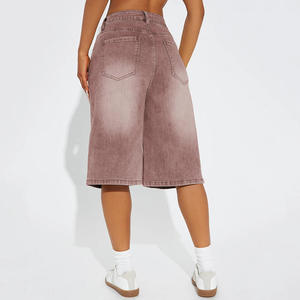 Pantalones Vaqueros Casuales de Cintura Alta para Mujer con Parches, Estilo Vintage, Corte Holgado y Relajado, Doble Botonadura con Hebilla Metálica - Product Image 6