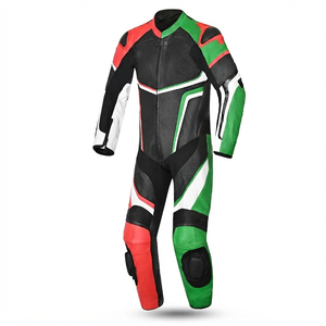 Combinaison de moto unisexe pour homme en cuir véritable, grande taille, certifiée CE, résistante à l'abrasion, coupe-vent, pour l'extérieur - Product Image 1