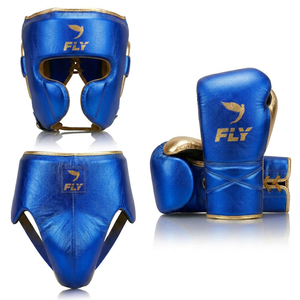 Guantes de Boxeo Personalizados Fly y Kit de 3 Protectores de Cabeza/Ingle de Cuero - Cómodos y Duraderos - Product Image 6