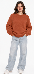 Pull en mohair épais unisexe, col rond oversize, rayé, tricoté à la main, jacquard, tricot d'hiver, conception personnalisée OEM ODM - Product Image 3