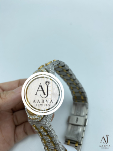 AARVA JEWELS Men's Luxury Quartz Watch 25mm Stainless Steel Sapphire Crystal <b>Chronograph</b> Analog Dial 3BAR Water Resistant Hidden - Product Image 2