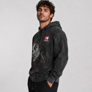 Sweat à capuche délavé pour homme Signature – Qualité supérieure, style streetwear vintage, avec logo personnalisé, service OEM, tailles OEM, marque privée - Product Image 5
