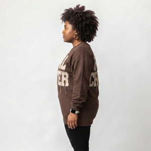 Ensemble sweat-shirt et short pour femmes, grande taille, broderie déchirée, manches longues, épaules tombantes, style streetwear d'hiver - Product Image 3