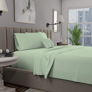 Wholesale Stonewashed 100% Pure Linen Bedding Set with 1 <b>Flat</b> <b>Sheet</b> 1 <b>Fitted</b> <b>Sheet</b> 2 Pillowcases - Product Image 1