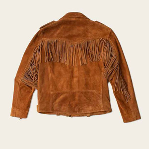 Custom Western Fringe <b>Suede</b> Leather <b>Jacket</b> Stylish Western Cowboy Fashion Outerwear Professional Manufacturer Bulk Orders - Product Image 2