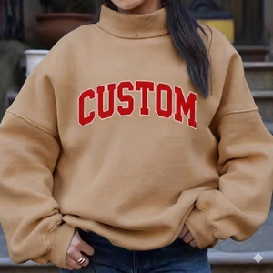 Sudadera Premium Oversize de Cuello Alto para Mujer, Colección Casual Moderna, Ajuste Relajado, Algodón Suave, Proveedor Mayorista - Product Image 1