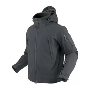 Men's <b>Hooded</b> <b>Fleece</b> <b>Jacket</b> Windproof Zipper Closure Workwear Style Olive Green Regular Fit Autumn Wear - Product Image 2