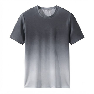 เสื้อยืดผู้ชายพิมพ์ลายดิจิทัล แขนสั้น สีพื้น คอกลม ผ้าถัก คอตตอน ระบายอากาศได้ดี สวมใส่สบายๆ สำหรับฤดูร้อน - Product Image 4
