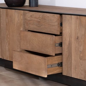 Mueble para TV Vandana Silver Field de 180 cm en madera de mango, estilo Santo, con líneas limpias, puertas y cajones - Product Image 5