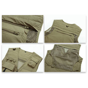 Gilet de travail jaune haute visibilité avec plusieurs poches, unisexe, équipement de sécurité en polyester - Product Image 4