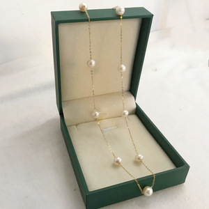 Collar de Perlas de Agua Dulce con Diseño de Cielo Estrellado de 18K para Mujer, Cadena de Clavícula con Pequeñas Perlas, Decoración de Cuello con Cuentas Dulces - Product Image 1