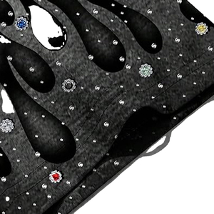 Camiseta gráfica con diamantes de imitación para hombre, totalmente personalizada, de manga corta, cuello redondo, estilo vintage, informal, para verano - Product Image 6