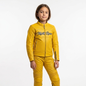 Combinaison de course en cuir pour moto, faite à la main pour les jeunes, taille personnalisée, équipement de protection en cuir pour la course - Product Image 6