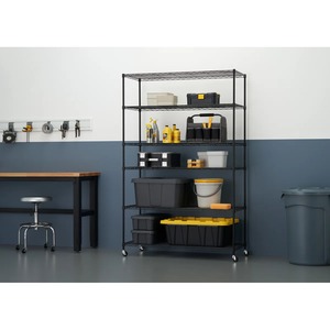 Étagère de cuisine noire en acier inoxydable de haute qualité à 6 niveaux, organisateur de rangement multi-niveaux pour ustensiles, assiettes, bols à bas prix - Product Image 4