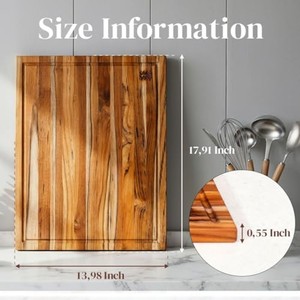 Planche à découper en teck de qualité supérieure, vente en gros |   Fabriqué à la main à Moradabad, Inde - Product Image 2