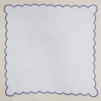 Serviette de table élégante en lin avec bord festonné brodé, serviette en tissu de lin pour mariage, serviette de table en lin pour salle à manger