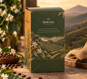 Caja de cartón personalizada para café con terrazas de musgo, fondo de cierre automático y impresión para venta minorista - Product Image 5