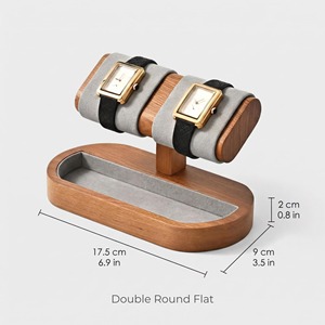 Premium Wooden Watch And Jewelry Organizer Stand With Tray For Watches <b>Bracelets</b> Rings And Accessories Display From India - Product Image 2