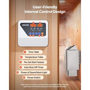 9KW 240V Electric <b>Sauna</b> <b>Heater</b> Stove Dry Steam Bath Pre-Drilled Bracket for 317.8 459 CU.FT <b>Saunas</b> Rooms Home D0100XFPF7A - Product Image 5