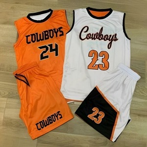 Ensemble de maillots de basket-ball sublimés personnalisés, uniforme de basket-ball sans manches pour hommes, vêtements de sport d'entraînement respirants, vêtements de sport d'équipe OEM - Product Image 5