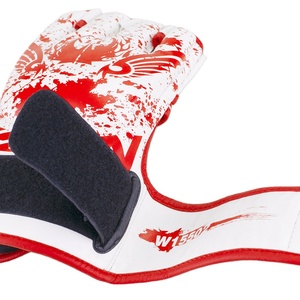 Guantes de MMA Negros de Medio Dedo, Cierre de Cuero PU, Unisex, Transpirables, Impermeables, Antideslizantes, Correa de Muñeca Ajustable, para Gimnasio, Boxeo - Product Image 3