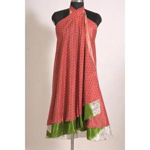 Jupe longue en soie imprimée florale vintage faite à la main pour femmes, personnalisée, marque Lavinas, Rajasthan, lavable - Product Image 3