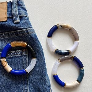 Handmade <b>Resin</b> Bangles for Women Colorful Fashion Bracelets Lightweight Jewelry Accessories - Product Image 6