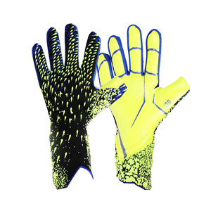 Football Goalkeeper Gloves Full Finger Latex Hook Loop Closure <b>Silicone</b> Printed Non-Slip Breathable <b>Waterproof</b> Unisex Sports - Product Image 3