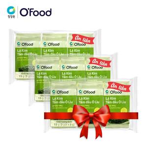 O'Food Daesang Alga Nori Saludable Asada con Aceite de Oliva 5g X 3 Paquetes, Hojas de Alga Coreanas Premium Crujientes, 12 Meses - Product Image 1