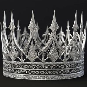 Couronne décorative en métal avec surface polie et motifs complexes, rehaussant l'élégance royale pour la collection d'accessoires de mode - Product Image 5