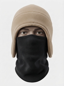 Unisex Winter <b>Warm</b> <b>Hat</b> with Ear Flaps Face Covering Soft Fleece Material Comfortable Outdoor Cold Weather Cap - Product Image 4