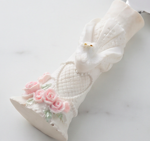 Juego de cuchillo y espátula para pastel con diseño de cola de sirena, 2 piezas, mango con forma de rosa, herramientas de acero inoxidable para pastel, para uso en fiestas - Product Image 2