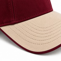 Casquette de baseball unisexe Bfit, 6 panneaux, ajustée, bordeaux beige, lettres brodées, décontractée, pour l'extérieur, casquette polo adulte