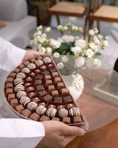 Decorative chocolate tray elegant hosting decor stylish centrepiece modern luxury decor <b>ornamental</b> tray celebration sweet decor - Product Image 3