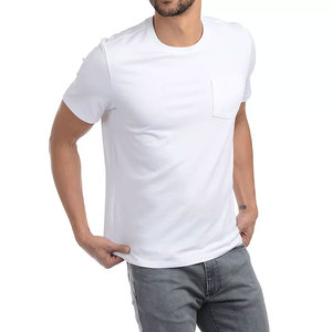 Camiseta Casual de Manga Corta con Cuello Redondo de Algodón Bordado con Logotipo Personalizado de Alta Calidad al por Mayor para Hombre - Product Image 6