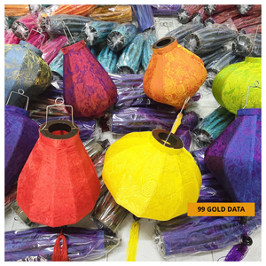 VIETNAMESE SILK HOI AN LANTERN COLORFUL HANDMADE HANGING LANTERN FOR TET MID AUTUMN FESTIVAL WEDDING HOME DECOR - CARYLN - Product Image 2