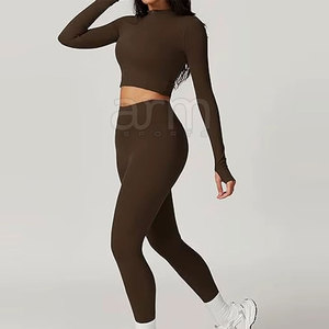 ชุดโยคะสั่งทำ MOQ ต่ำ สำหรับผู้หญิง แฟชั่นคุณภาพสูง ชุดออกกำลังกายรัดรูป ชุดโยคะ 3 ชิ้นสำหรับผู้หญิง - Product Image 3