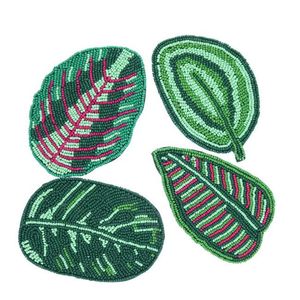 Premium Handmade <b>Beaded</b> Embroidery <b>Coaster</b> Set Durable Multicolor Table Decor At Best Price - Product Image 4