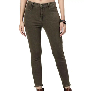 Jeans de Mezclilla Rectos para Mujer, Transpirables y a la Moda, de Alta Calidad, Largos, Color Personalizado, Pantalones Casuales - Product Image 1