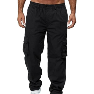 Pantalones Cargo para Hombre con Bolsillos, Pantalones Deportivos de Algodón para Senderismo, Joggers Casuales, Pantalones Deportivos para Actividades al Aire Libre, Corte Holgado - Product Image 1