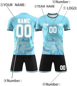 Ensemble de maillots de football personnalisés, uniformes d'entraînement sportifs, maillots de football personnalisés avec nom, numéro et logo pour hommes et femmes - Product Image 3