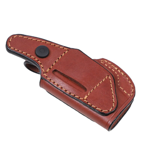 Funda para Cuchillo de Polímero con 5 Ranuras, Táctica, Universal, de Liberación Rápida, Diseño Cosido Marrón para Caza - Product Image 1