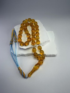 Chapelet de prière musulman en perles de lucite, Tasbih islamique en perles de résine transparente - Product Image 3